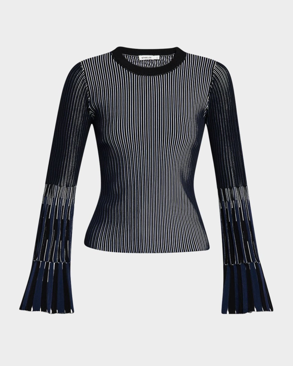 Aris Long-Sleeve Ribbed Top